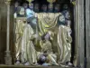 Triptychs of Ternant - Details of the central carved panel of the altarpiece of the Virgin (Flemish triptych), in the Saint-Roch church