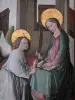 Triptyques de Ternant - Volet peint (peinture de l'Annonciation) du retable de la Vierge, dans l'église Saint-Roch