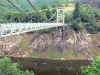 Truyère gorges - Bridge of Tréboul spanning the lake of the dam of Sarrans, in the heart of the Truyère gorges