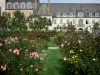 Tuinen van Valloires - Rose (roze), bomen en cisterciënzer Valloires