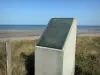 Utah Beach - Beach Landing: gedenksteen en Utah Beach