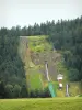 Val de Mouthe - Tremplins de Chaux-Neuve en été ; dans le Parc Naturel Régional du Haut-Jura