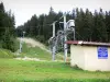 Val de Mouthe - Remontée mécanique de la station de ski de Mouthe ; dans le Parc Naturel Régional du Haut-Jura
