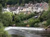 Vale do Creuse - Argenton-sur-Creuse: rio Creuse, árvores, jardins e casas