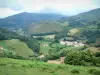 Vallée des Aldudes - Vue sur le village d'Urepel et son environnement verdoyant