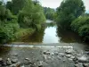 Vallée de Munster - Rivière de la Fecht avec des pierres et des arbres