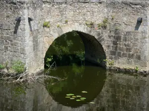 Vallée du Thouet - Pont roman de Gourgé sur la rivière Thouet
