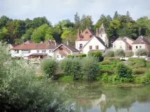 Vallei van de Saône - Huizen aan het water