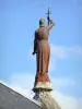 Vaucouleurs - Statue de Jeanne d'Arc au sommet de la chapelle castrale