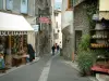 Vence - Shops of Provençal specialities and narrow street