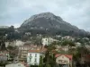 Vence - Baou des Blancs, the mountain, and the houses below