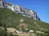 Vercors Regional Nature Park - Houses at the foot of a cliff