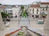 Verdun - Vista das fachadas da cidade desde o monumento à Vitória e aos Soldados de Verdun