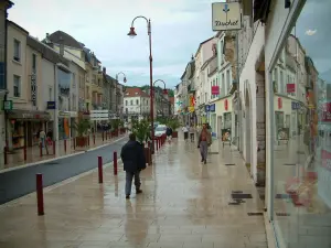 Vesoul - Geschäftsstrasse mit ihren Häusern und ihren Boutiquen