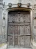 Vézelise - Porte sculptée de l'église Saint-Côme