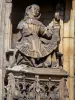 Vienne - Cathédrale Saint-Maurice : détails sculptés (sculptures) du portail central