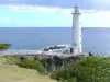 Vieux-Fort - Head Lighthouse van Vieux-Fort met uitzicht op zee
