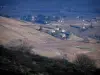 Vignoble du Beaujolais - De la Terrasse de Chiroubles, vue sur les champs de vignes