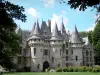 Vigny castle - Facade of the Renaissance château with its entrance pavilion, its machicolated towers and its chapel; in the Regional Natural Park of French Vexin