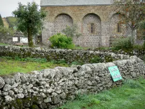 Village of Aubrac - Stone walls and Notre-Dame-des-Pauvres church
