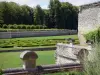 Villarceaux estate - View of the parterre on the water (garden on the water) and the trees