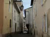 Villefranche-sur-Saône - Ruelle bordée de maisons, et lampadaires