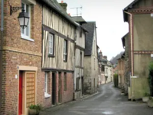 Villequier - Houses of the village, in the Norman Seine River Meanders Regional Nature Park