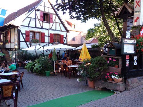 Alsace, chambre, b&b, pension route du vi - . 's Sommerterrasse Keller der Weinstraße