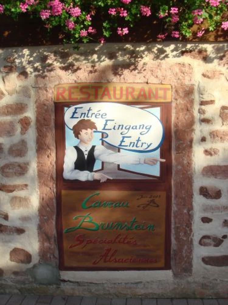 Alsace, chambre, b&b, pension route du vi - Das Wandbild Fassade