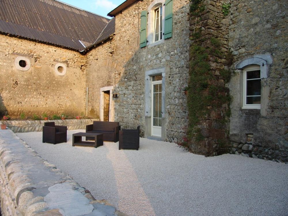Le Buala, maison d'hôtes - Gartenseite Terrasse