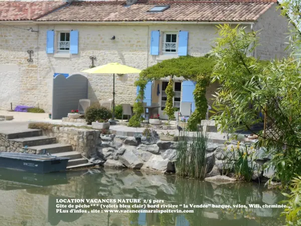 Cabaña con persianas azules, el pequeño Louvre - Alquiler - Vacaciones y fines de semana en La Taillée