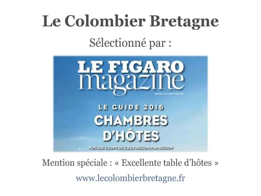 Le Colombier Bretagne - La selección Figaro Magazine