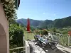 As falésias 4 orelhas Gites de France - Café da manhã em um terraço panorâmico