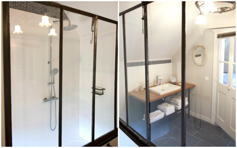Die Ferienhäuser von Kerégal - Große begehbare Dusche