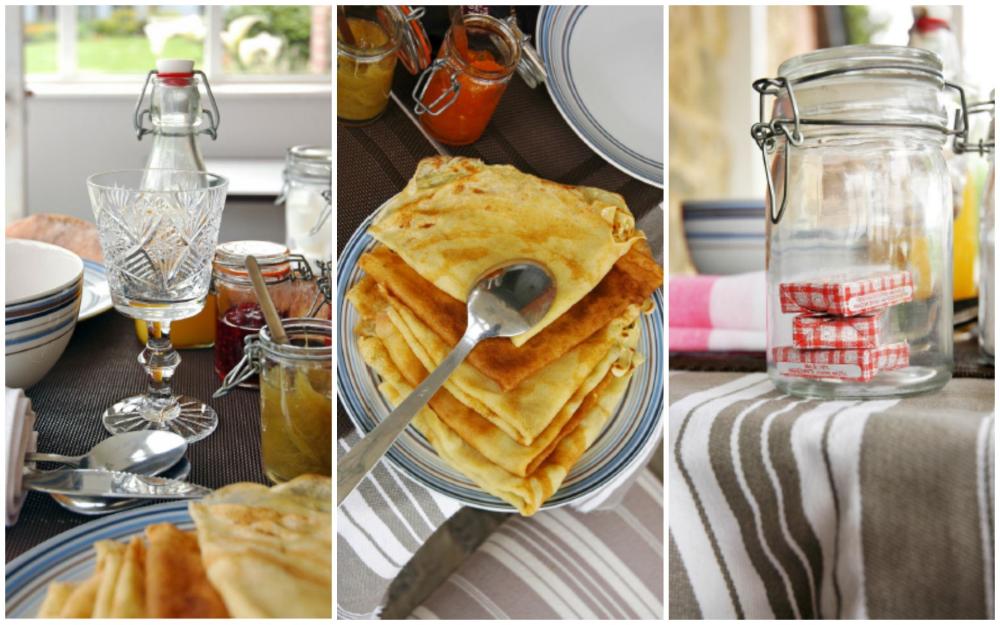 Die Ferienhäuser von Kerégal - Wachsende, Baguettes, Pfannkuchen und hausgemachte Marmeladen, Joghurt oder Apfelmus, Orangensaft & heißes Getränk