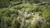 Natura-Lodge - Aerial view of Natura Lodge, small area of ​​unusual accommodation in Ardèche