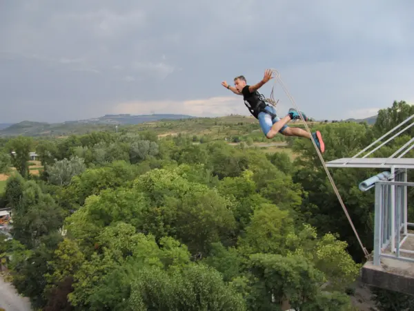 Rope Jump From The Auzon Viaduct Leisure Activity In Lavilledieu