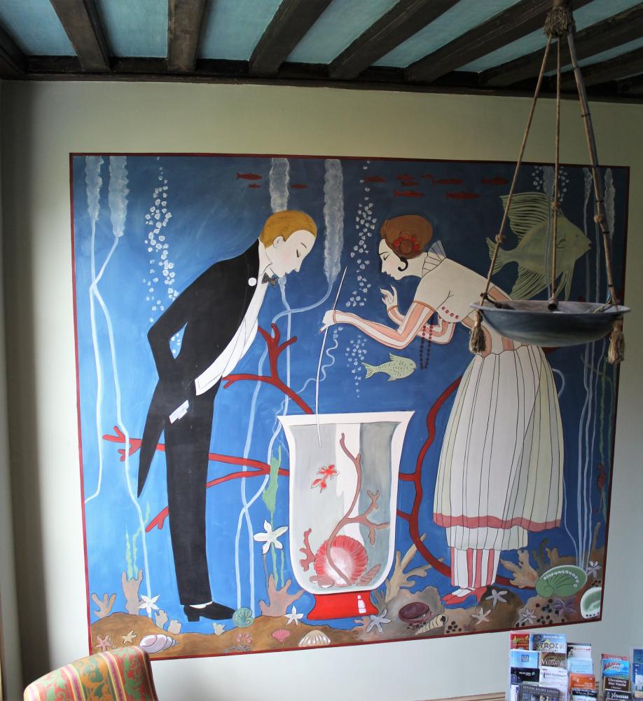 Schönes Zimmer im Château in Sologne - Fresko in der 1. Etage