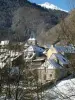 Sorbiers - Aure Valley - 村庄被雪覆盖着。雪下的村庄