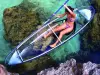 Transparentes Kajak in der Lagune der Insel  Réunion - Aktivität - Urlaub & Wochenende in Saint-Gilles-les-Bains