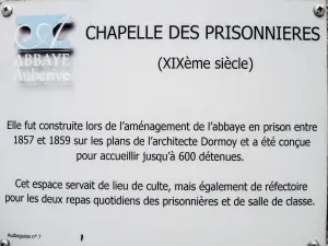 Informações sobre a capela do prisioneiro (© J.E)