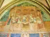 Décor peint, dans le cloître - Jésus parmi les Docteurs (© J.E)