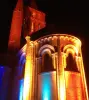 罗马式夜在圣彼得教堂后殿照明