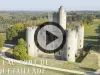 Flug über die befestigte Burg von Roquetaillade