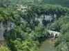 Vue de la corniche : hameau de Brousses