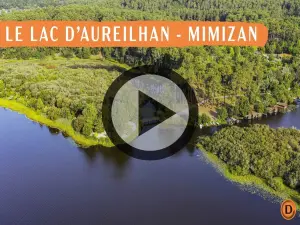 Aureilhan lake - Mimizan seen from the sky