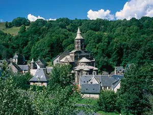 Basilica and houses Orcival