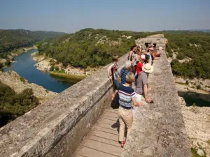 3rd level of the Pont du Gard - The pipeline