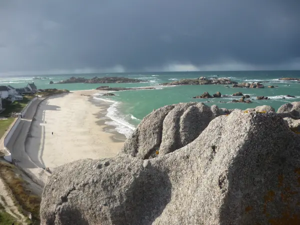 The Grève Blanche beach in Trégastel