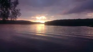 Sonnenuntergang auf dem See